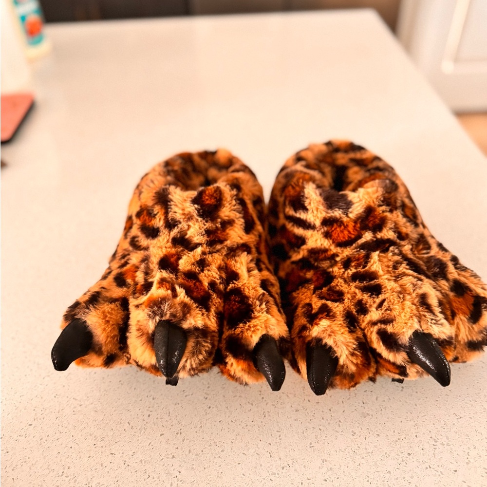 Leopard Print Kids Slippers